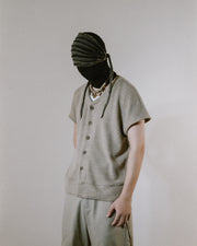 Box Knit Vest ᛝ Ash Grey