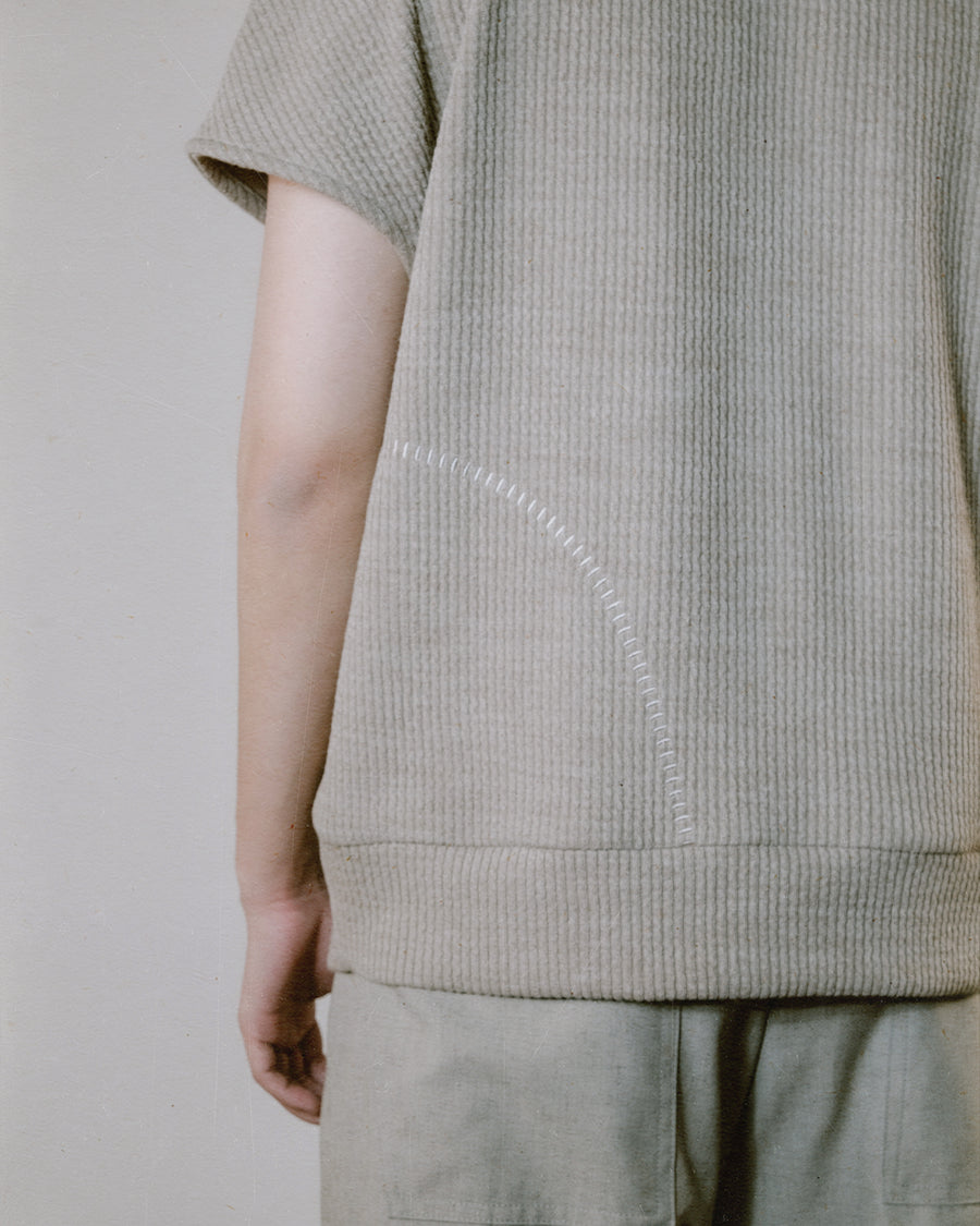 Box Knit Vest ᛝ Ash Grey