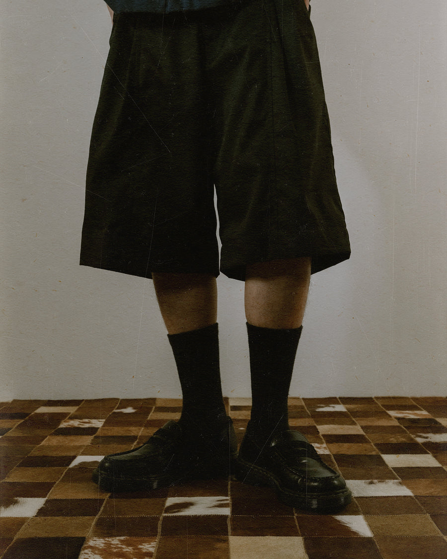 Pleat Shorts ᛝ Black