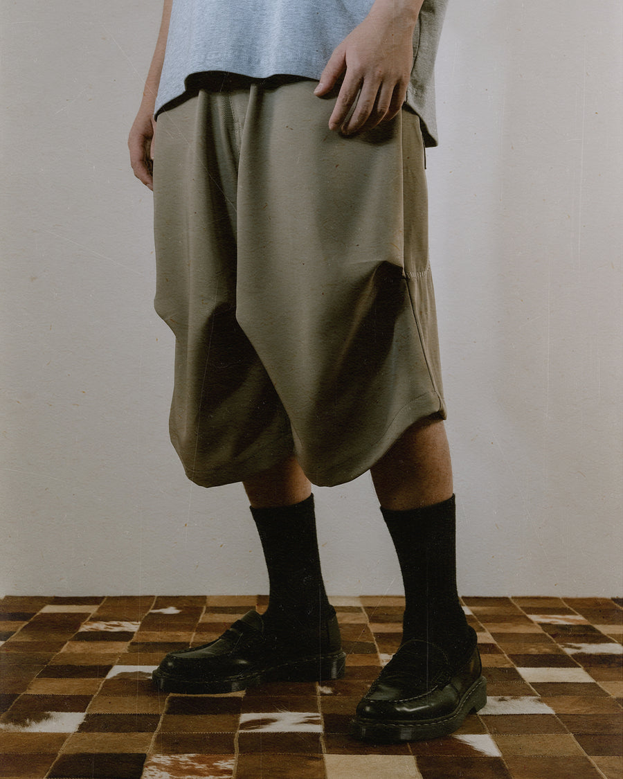 Layer Fold Pocket Shorts ᛝ Dry Clay