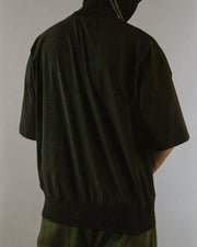 Boxy Ribbed Tee ᛝ Black