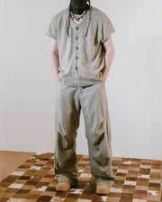 Panelled Knee Slacks ᛝ Beige