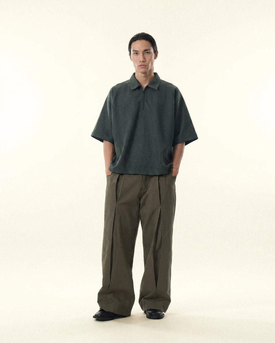 Contour Zip Polo ᛝ Green