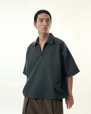 Contour Zip Polo ᛝ Green